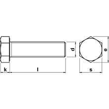Болт шестигранный М8х60 мм, DIN 933/ГОСТ 7798-70, цинк, 5 кг