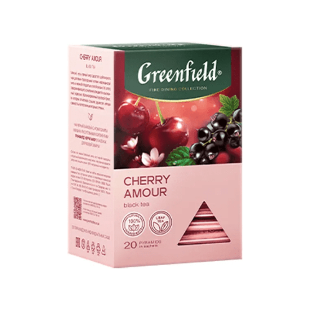 Чай "Greenfield" Cherry Amour, 20 пакетиков x 1.8 г, черный - 2