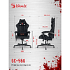Кресло компьютерное Бюрократ A4Tech Bloody GC-560, искусственная замша, черный, металл - 29