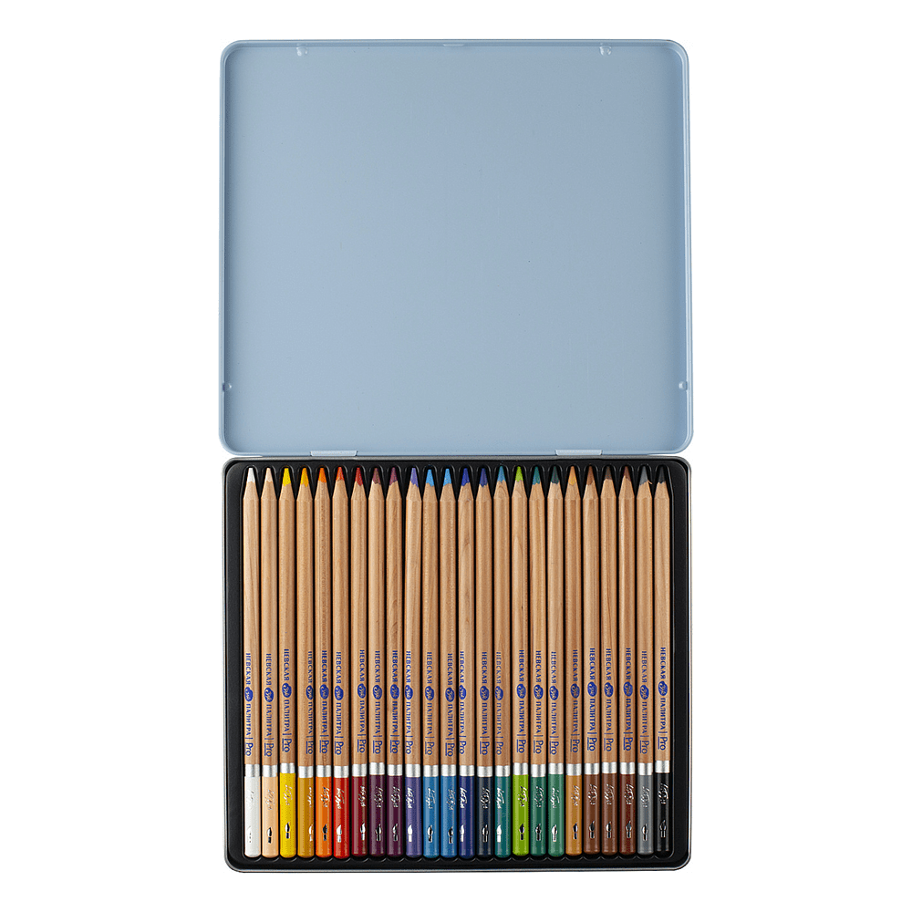 Карандаш акварельный "Белые ночи", набор 24 цветов, жестяной пенал - 3