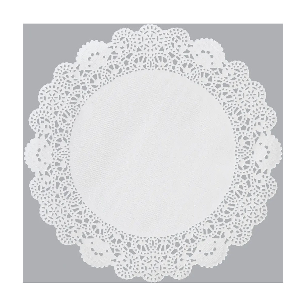 Салфетки бумажные ажурные AVIORA, d=18 см, белый, 250 шт - 2