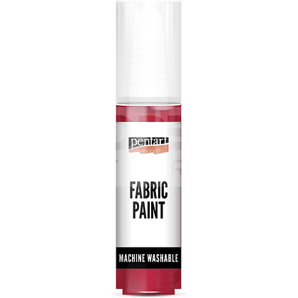 Краски для текстиля "Pentart Fabric paint", красный, банка