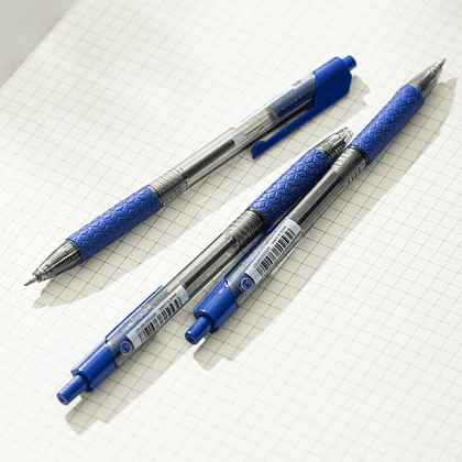 Ручка шариковая автоматическая "Arrow", 0.7 мм, прозрачный, синий, стерж. синий - 3