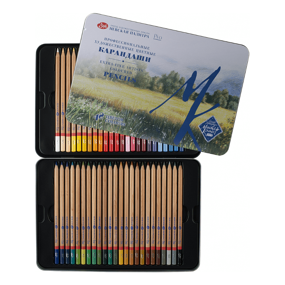 Цветные карандаши "Мастер-Класс", в жестяном пенале, 48 цветов - 2
