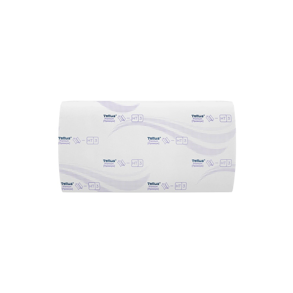 Полотенца бумажные Tellus Синглфолд Премиум, листовые, 2 слоя, 200 листов, H3 - 3