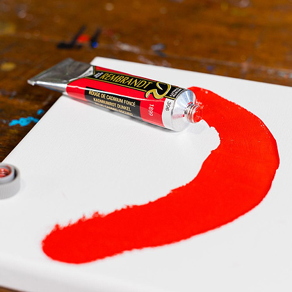 Краски масляные "Rembrandt", 306 кадмий красный темный, 15 мл, туба - 3