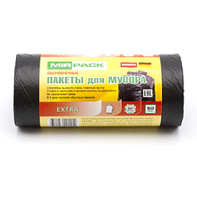 Мешки для мусора "Mirpack Extra", 12 мкн, 60 л, 20 шт/рулон