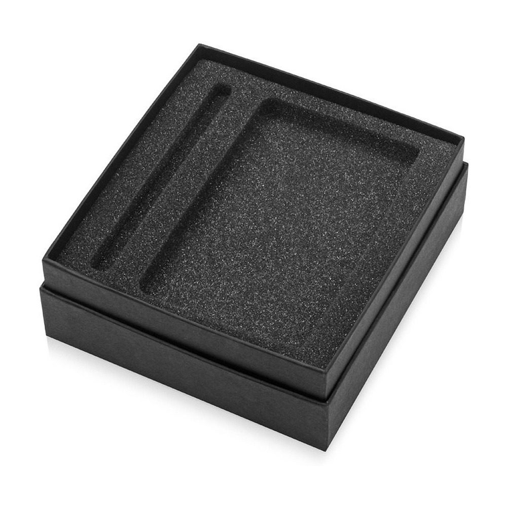 Коробка подарочная "Smooth M" для ручки и блокнота A6, черный - 2