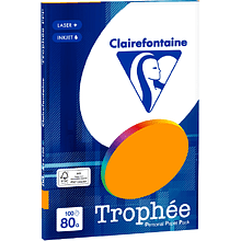 Бумага цветная "Trophée", А4, 100 листов, 80 г/м2, оранжевый