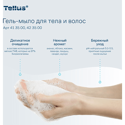 Мыло-гель Tellus Премиум для тела и волос, 475 мл, SC2 мини - 12