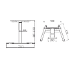 Каркас стола с электроприводом одномоторный Waltz A3, Fit Focus Up, черный, на одной ножке - 2