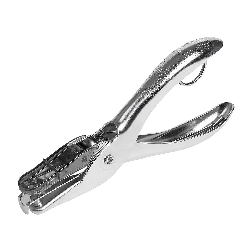 Дырокол Kangaro "One Hole", 10 листов, металлик