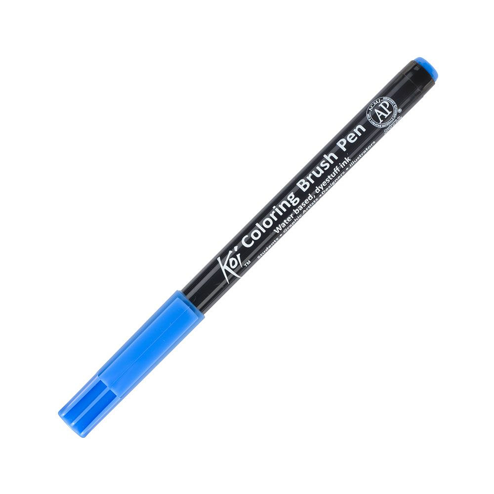 Маркер акварельный "Koi Color Brush", синий стальной