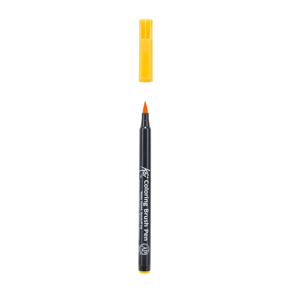 Маркер акварельный "Koi Color Brush", темно-желтый - 3