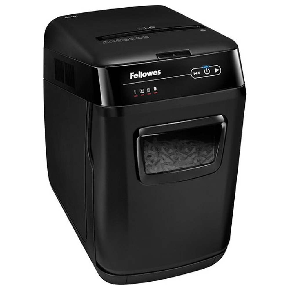 Уничтожитель Fellowes AutoMax 150C, автоподача, DIN P-4, 4х38мм, 150 листов, авто, 32 литра - 2