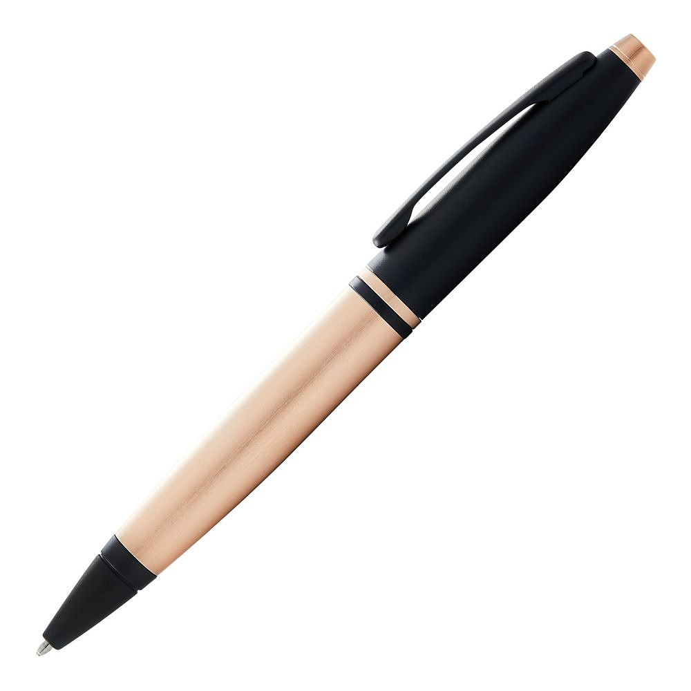Ручка шариковая автоматическая "Cross Calais Brushed Rose Gold Plate&Black Lacquer", 0.7 мм, розовое золото, черный, стерж. черный - 2