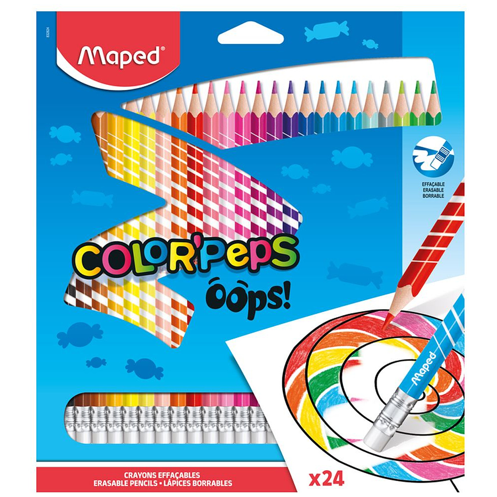 Цветные карандаши Maped "Color' Peps Oops", 24 цвета