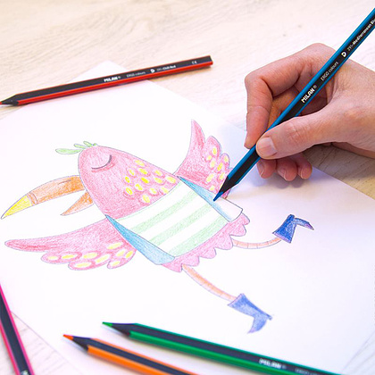 Цветные карандаши "ERGO" + точилка, 10 цветов - 7