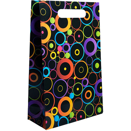 Пакет бумажный подарочный "Яркие фигуры", 32.4x13.7x26.4 см, ассорти - 2