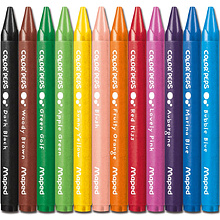 Мелки восковые Maped "Wax Crayons", 12 цветов, ассорти