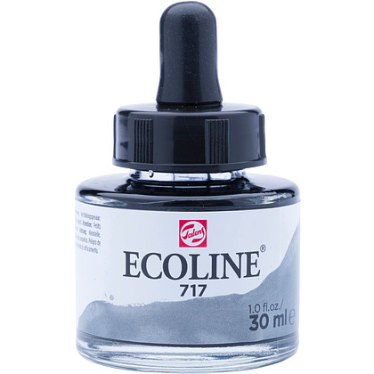Жидкая акварель "ECOLINE", 717 серый холодный, 30 мл