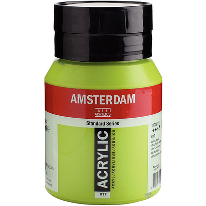 Краски акриловые "Amsterdam", 617 желто-зеленый, 500 мл