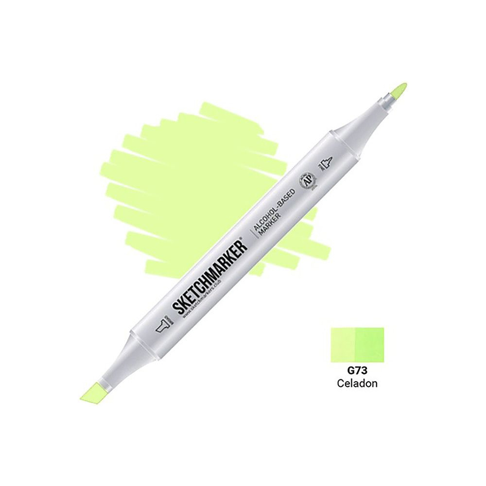 Маркер перманентный двусторонний "Sketchmarker", G73 селадон
