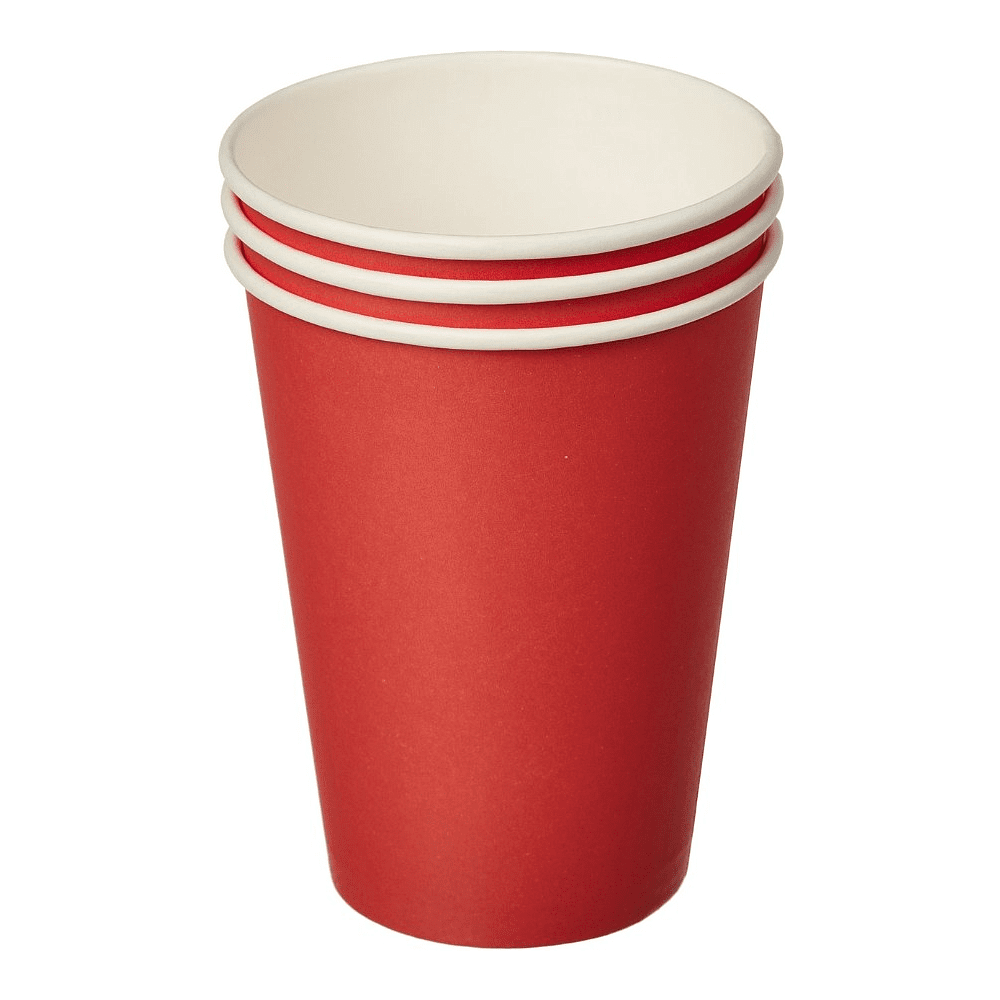 Стакан картонный 300 мл, 50 шт, красный - 3