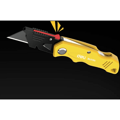 Нож строительный складной Deli YS EDL006K-4, 19 мм, трапеция, 4 шт. - 7