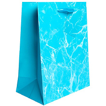 Пакет бумажный подарочный "Мрамор", 33x45.7x10.2 см, ассорти