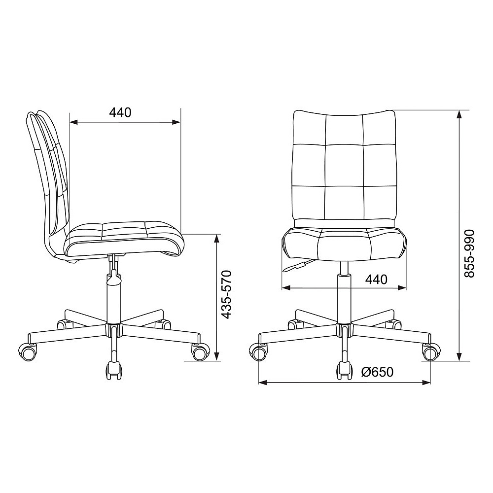 Кресло для персонала "Бюрократ СH-330M/LT", ткань, металл, темно-синий - 5