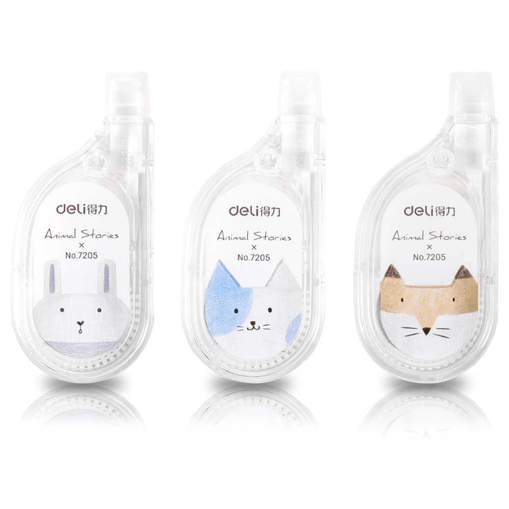 Корректор-роллер Deli "7205", 5x6 мм/м, ассорти