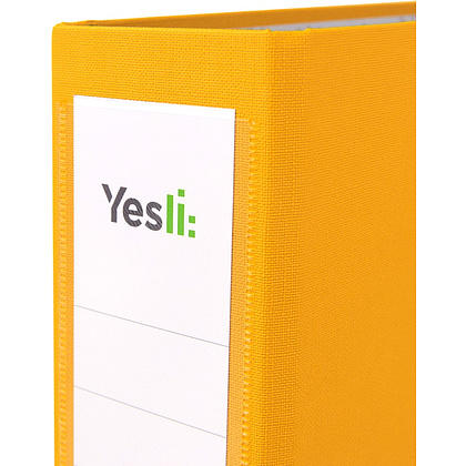 Папка-регистратор "Yesli:", А4, 75 мм, ПВХ, желтый - 2