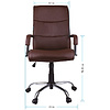 Кресло для руководителя Helmi "HL-E03 Accept", экокожа, металл, коричневый - 6