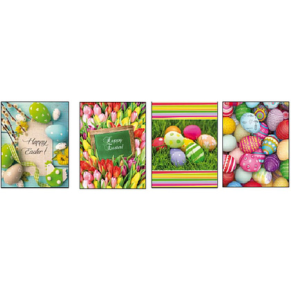 Пакет бумажный подарочный "Easter", 32.4x13.7x26.4 см, ассорти