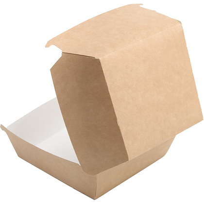 Контейнер бумажный для бургера, 120x120x100 мм, 400 шт/упак, крафт - 4