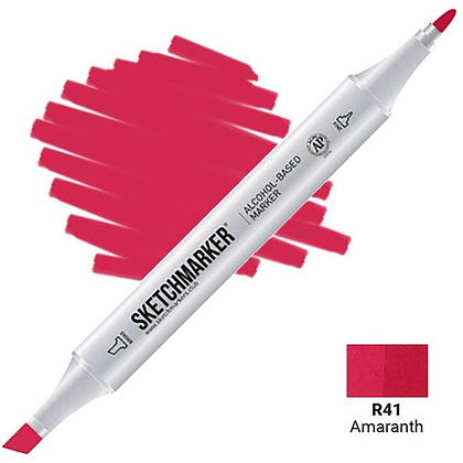 Маркер перманентный двусторонний "Sketchmarker", R41 амарант