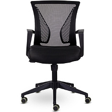 Кресло для персонала Энжел СН-800 "СР TW-01/Е11-К", ткань, сетка, пластик, черный
