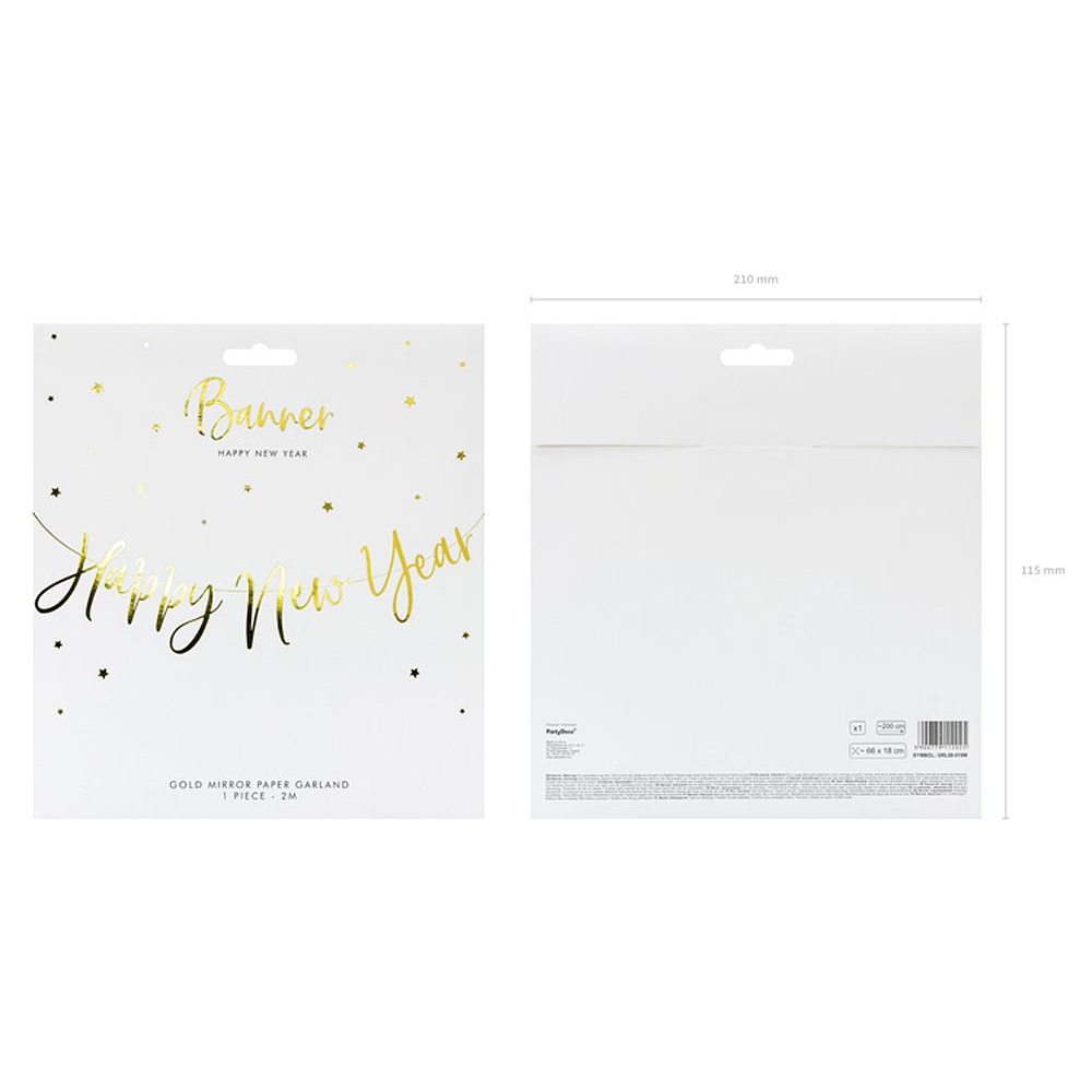 Гирлянда "С новым годом", золотистый - 4