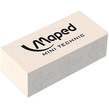 Ластик Maped "Technic 300", 3 шт, белый, блистер