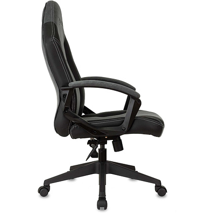 Кресло игровое Бюрократ "Zombie Hero", ткань, экокожа, пластик, серый - 3