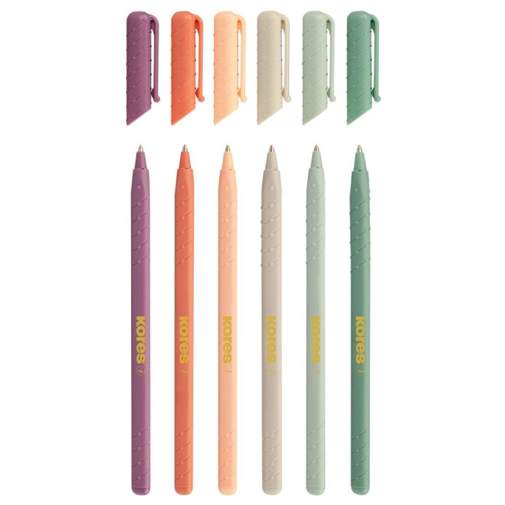 Ручка шариковая Kores "К0", 0,7 мм, ассорти винтаж, стерж. синий - 2