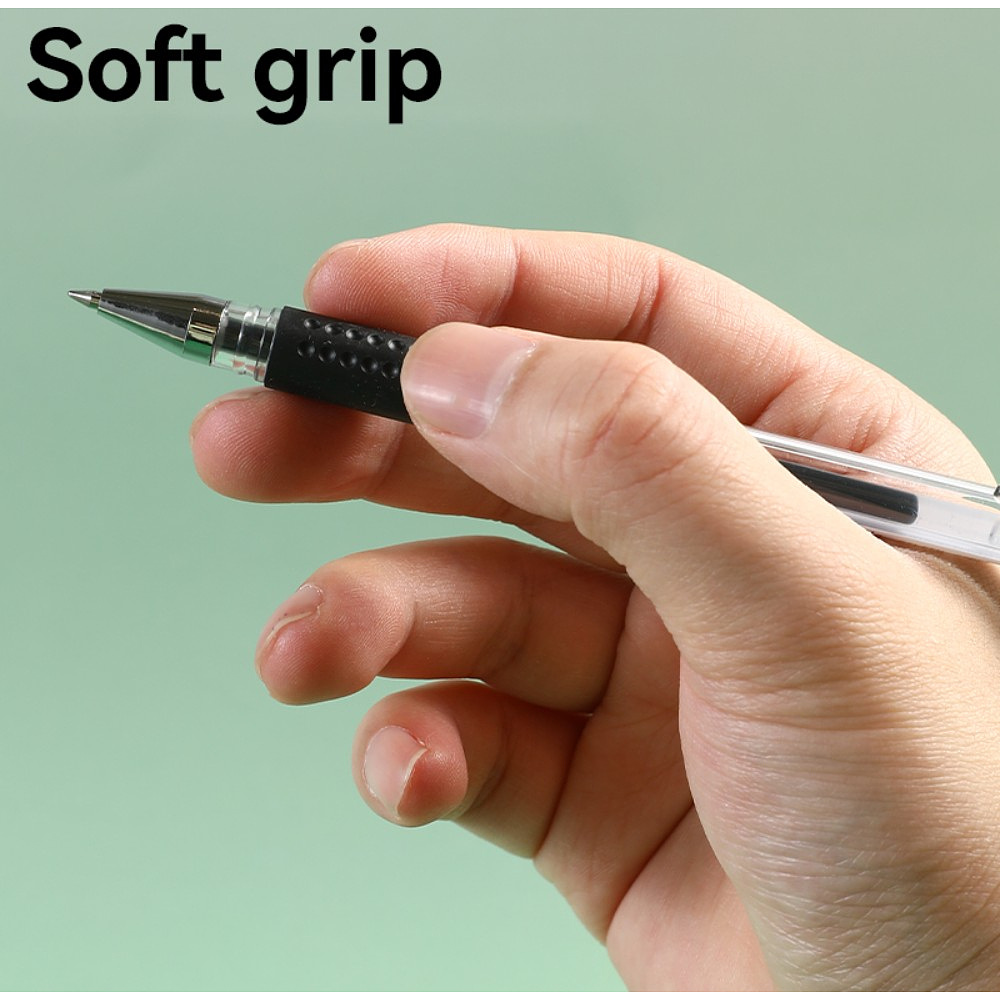 Ручка гелевая "Go Glide", 0.5 мм, прозрачный, стерж. черный - 4