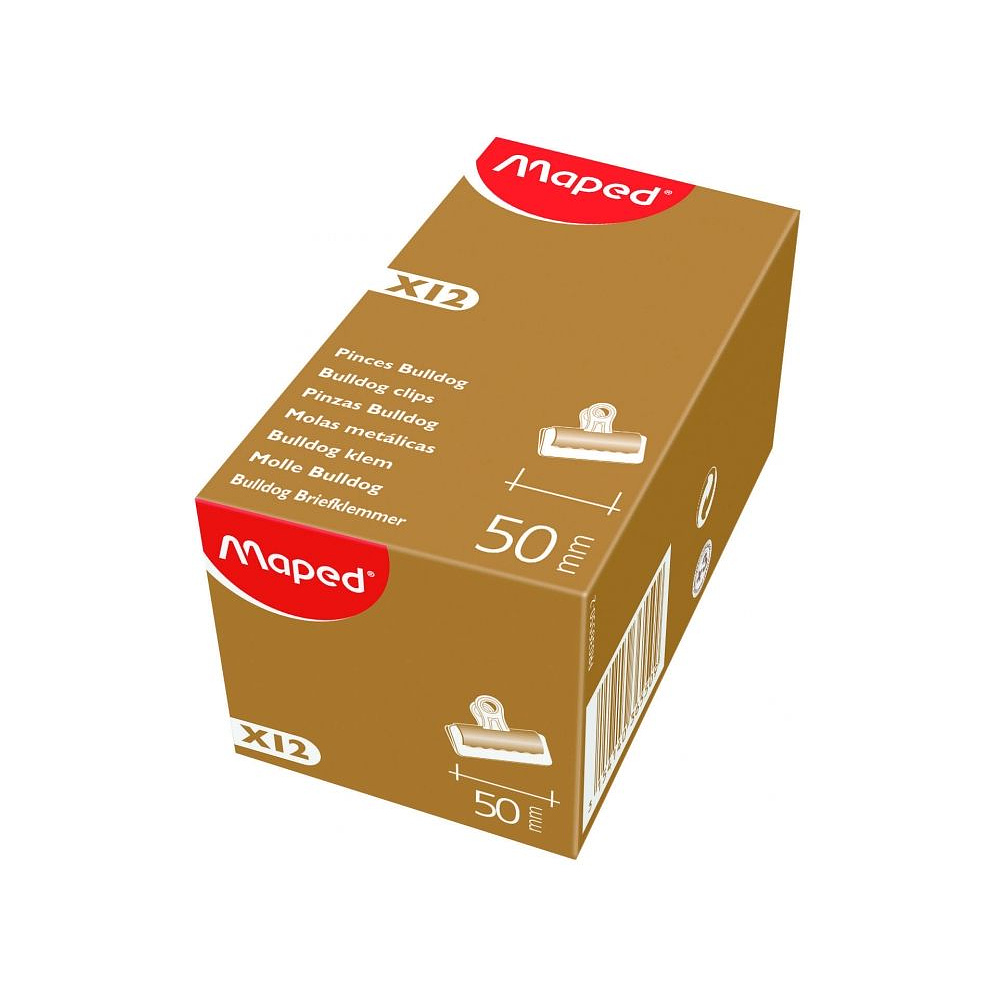 Зажим для бумаг Maped "Bulldog", 70 мм, черный - 2