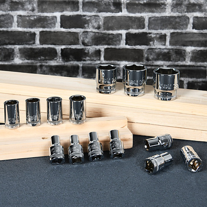 Головка торцевая шестигранная Deli YS EDQ4012 1/2", 12 мм, серебристый - 4