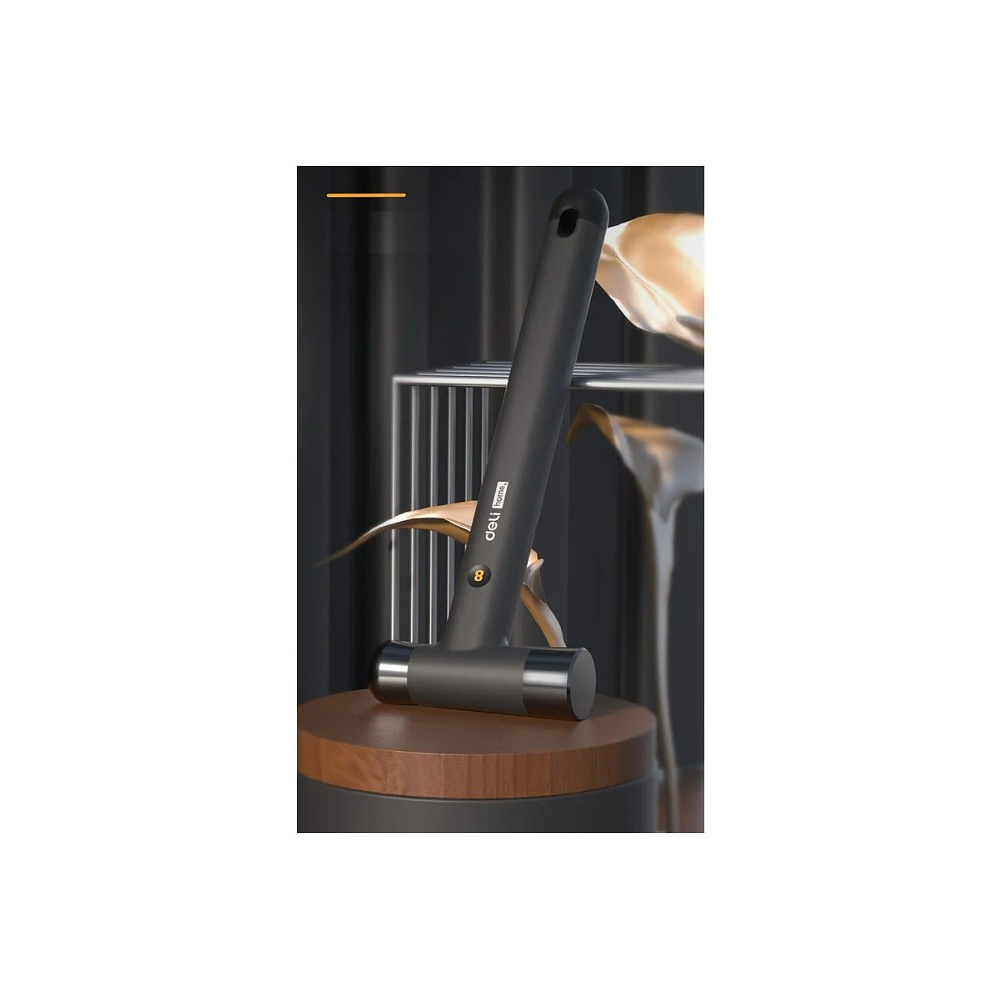 Молоток Deli HS EHT7008, 0,25 кг, Soft Touch, черный - 7