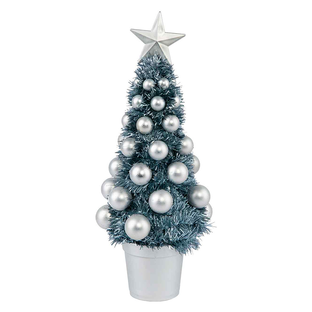 Ель искусственная с украшениями, 30 см