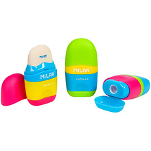 Точилка Milan "Capsule Mix" с ластиком