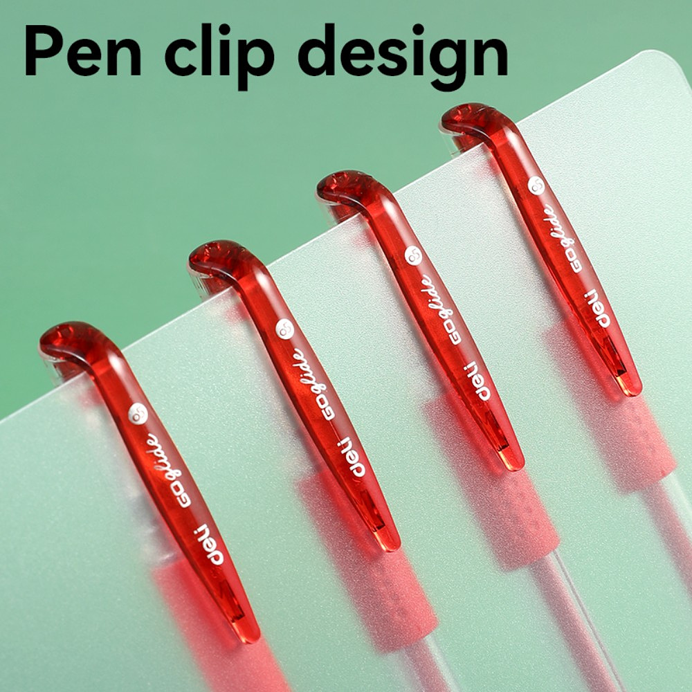 Ручка гелевая "Go Glide", 0.5 мм, прозрачный, стерж. красный - 5