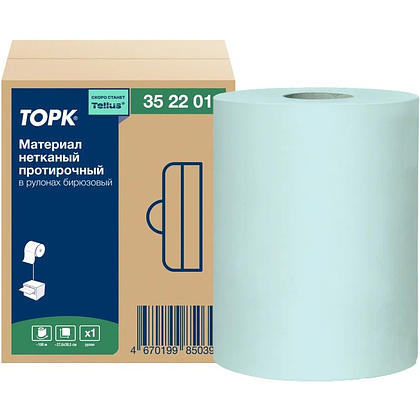 Материал нетканый Tork Advanced, 1 слой, 100 м, бирюзовый (352201)